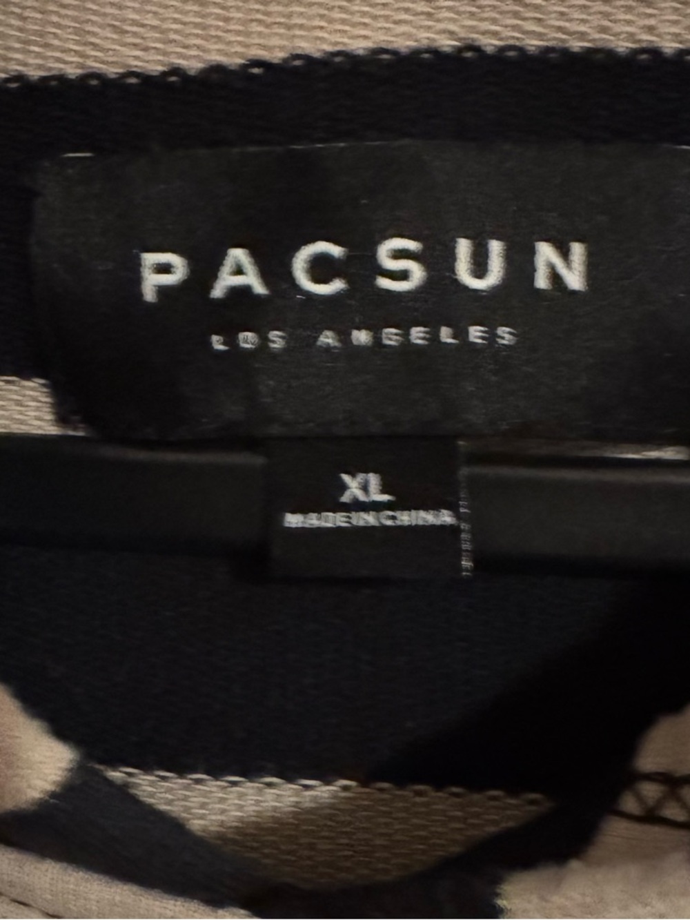 PacSun Black & Tan Striped Hooded Size- XL - Picture 4 of 10